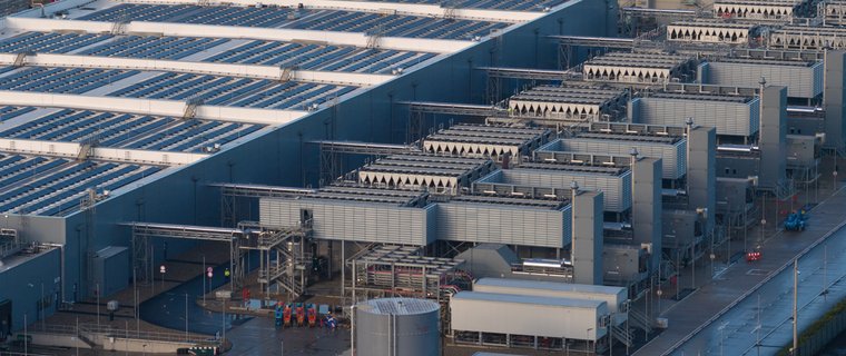 Data center facility under construction