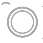 A black and white image of an object in the shape of a circle.