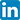 A blue square with the linkedin logo on it.