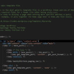 WordPress theme template code snippet.